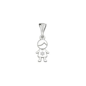 Pingente menino 1,1cm em Prata 925